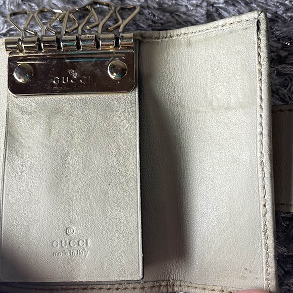 Gucci Key holder Key case Guccissima Beige Gold Woman Authentic - Picture 12 of 15